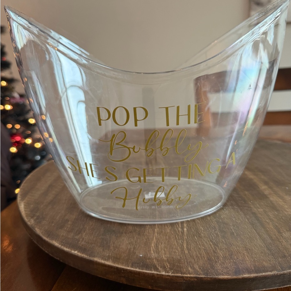 Gold Lettered Party Ice Bucket